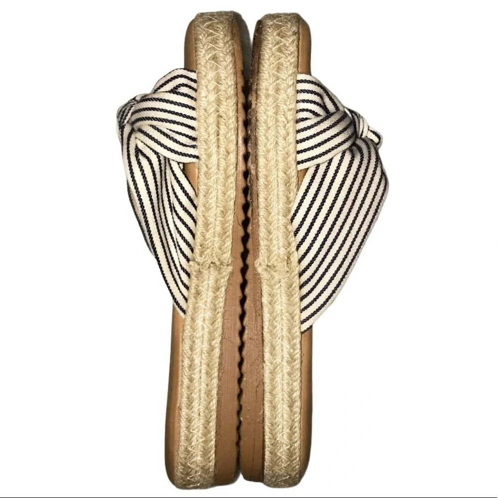 BAMBOO Knotted Platform Espadrille Slides Sandals